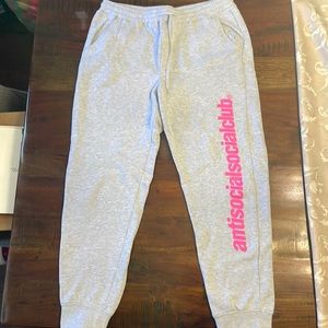 Anti social social club sweat pants